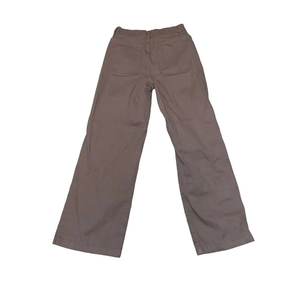 PacSun Baggy Brown Pleated High Rise Jeans Size 28